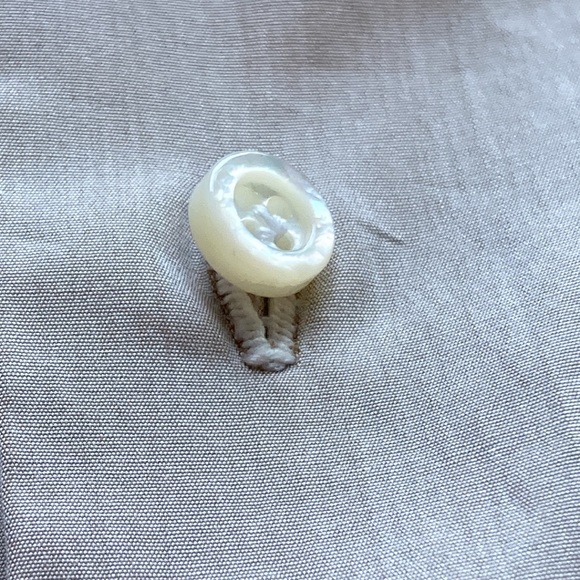 Isaia Napoli Men’s Solid Gray Beige Cotton Dress Shirt NWOT (Imperfect) - Picture 5 of 14